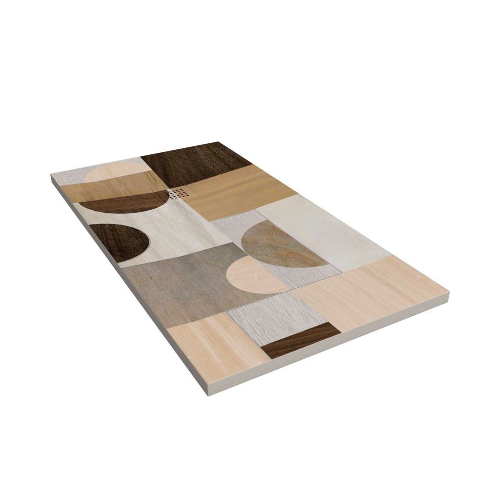 Plato de ducha resina Art-Deco textura pizarra Diamond. Antideslizante STONE 3D moderno - Imagen 2