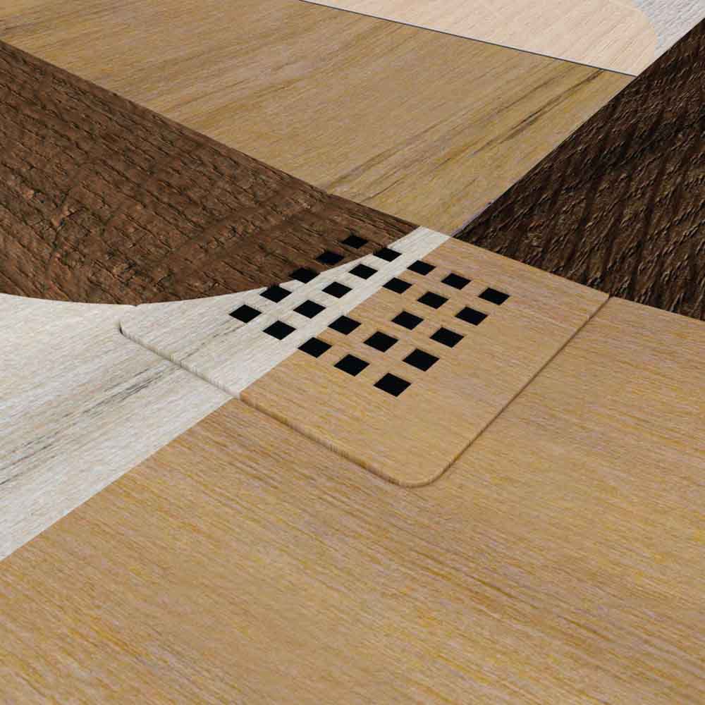 Plato de ducha resina Art-Deco textura pizarra Diamond. Antideslizante STONE 3D moderno - Imagen 3