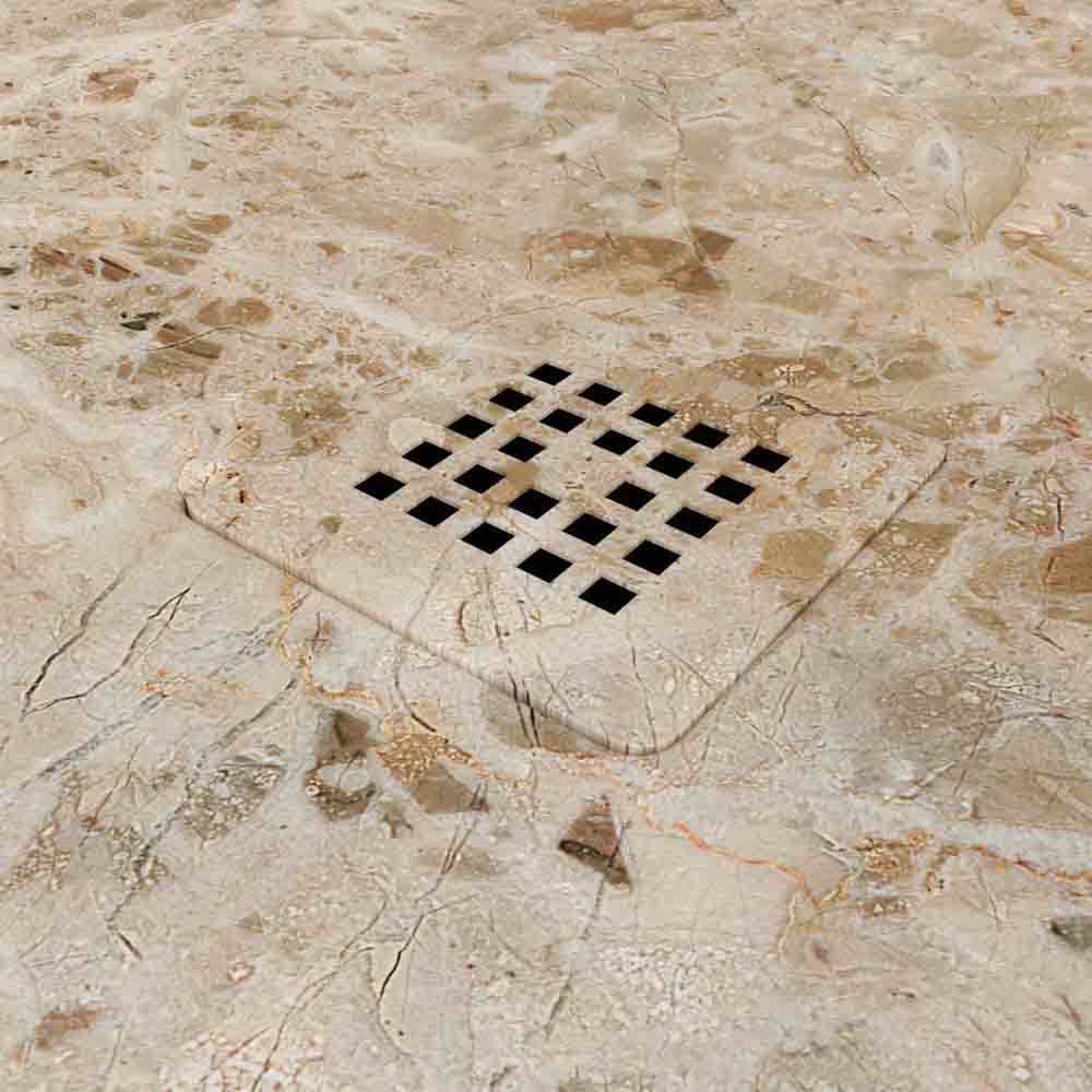 Plato de ducha resina textura pizarra. Efecto en mármol Tempora - antideslizante STONE 3D moderno - Imagen 3