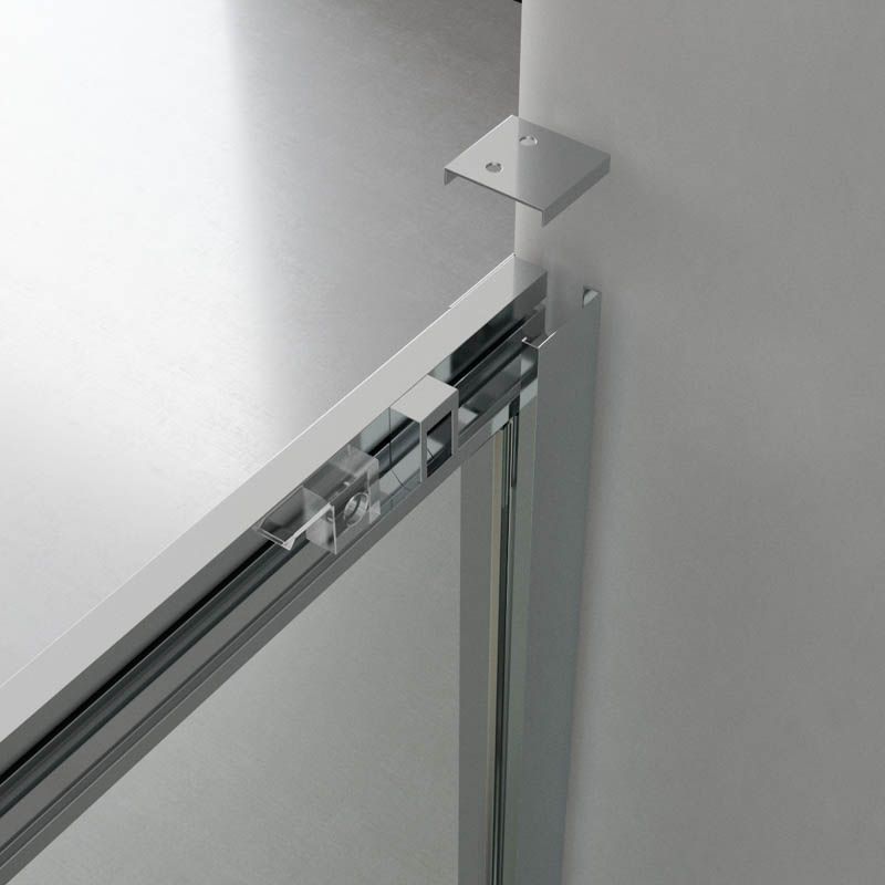 Mampara de ducha frontal 1 puerta abatible con tratamiento anti-cal. VISION AVANT - Imagen 6