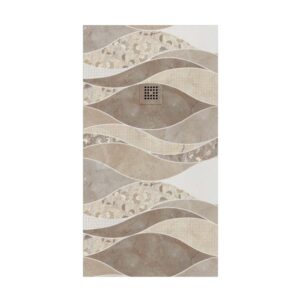 Plato de ducha resina Art-Deco textura pizarra Palace. Antideslizante STONE 3D moderno