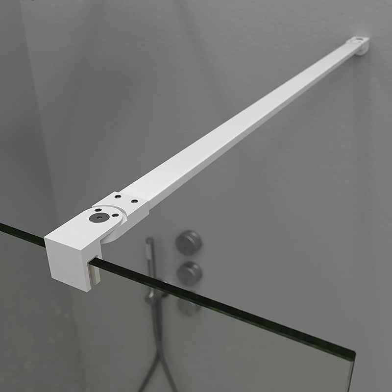 Mampara de ducha fijo ZEN con SERIGRAFÍA. Con tratamiento anti-cal. Acabado blanco mate - Imagen 3