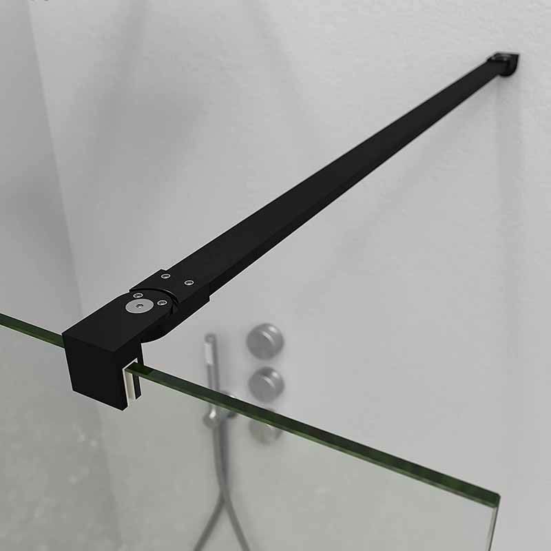 Mampara de ducha ZEN fijo con SERIGRAFÍA. Con tratamiento anti-cal. Acabado negro mate - Imagen 2