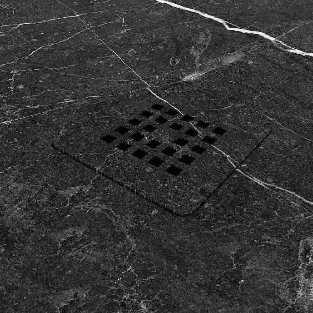 Plato de ducha resina textura pizarra. Efecto en mármol Sahara negro - antideslizante STONE 3D moderno - Imagen 3