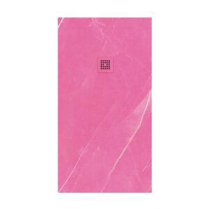 Plato de ducha resina textura pizarra. Efecto en mármol Sahara rosa - antideslizante STONE 3D moderno