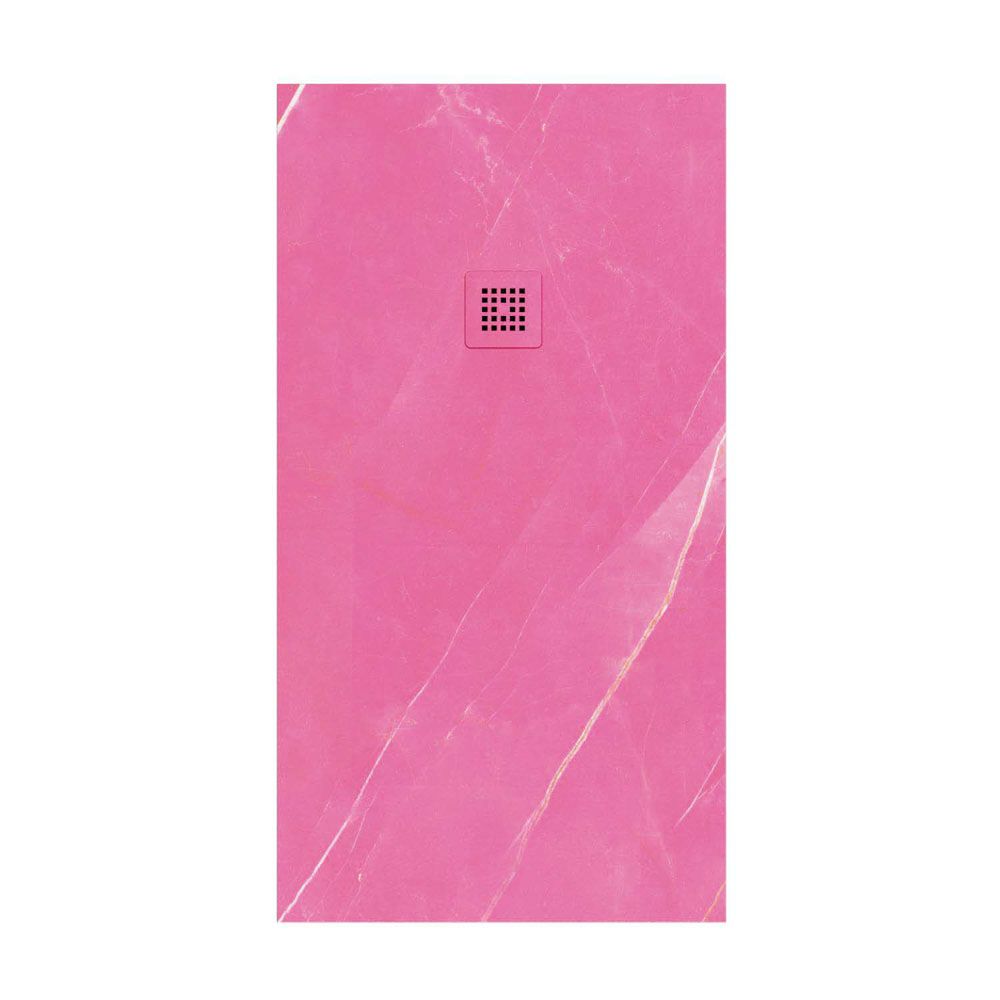 Plato de ducha resina textura pizarra. Efecto en mármol Sahara rosa - antideslizante STONE 3D moderno