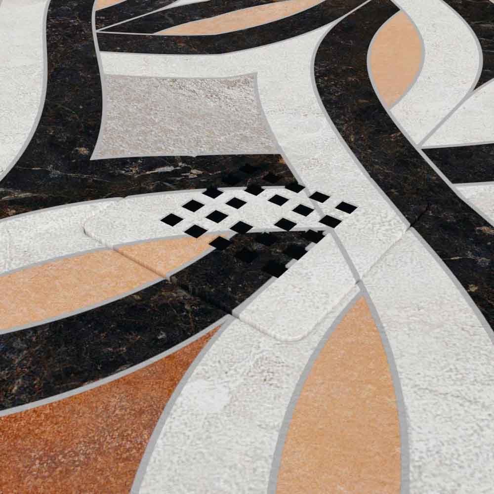 Plato de ducha resina Art-Deco textura pizarra Antikes. Antideslizante STONE 3D moderno - Imagen 3