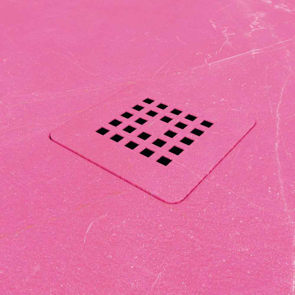 Plato de ducha resina textura pizarra. Efecto en mármol Sahara rosa - antideslizante STONE 3D moderno - Imagen 3