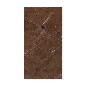 Plato de ducha resina textura pizarra. Efecto en mármol Sahara marrón - antideslizante STONE 3D moderno