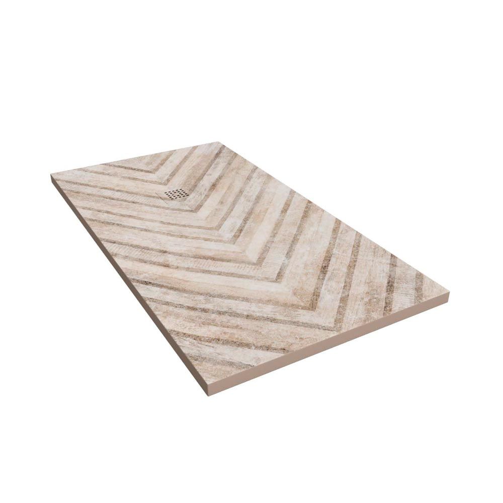 Plato de ducha resina Art-Deco textura pizarra Hall. Antideslizante STONE 3D moderno - Imagen 2