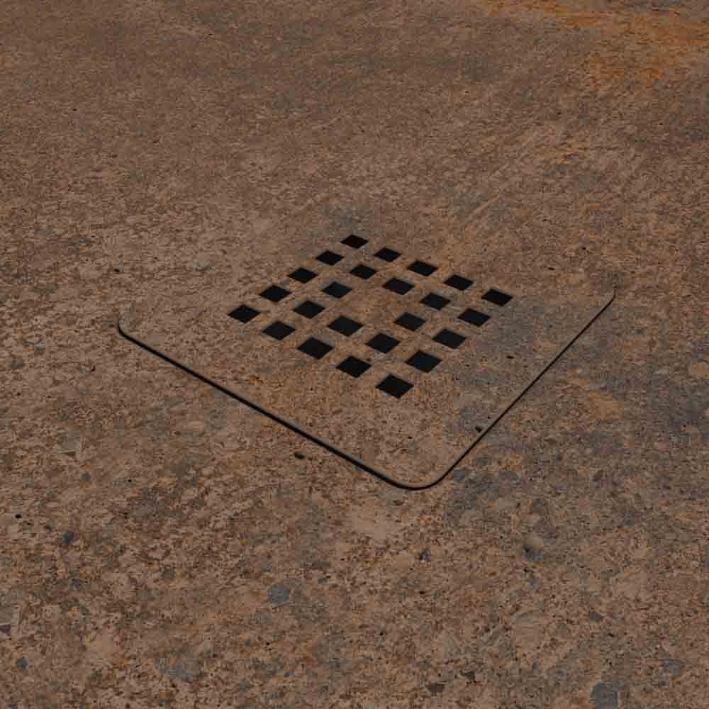 Plato de ducha efecto Cemento Brown - antideslizante STONE 3D moderno - Imagen 3