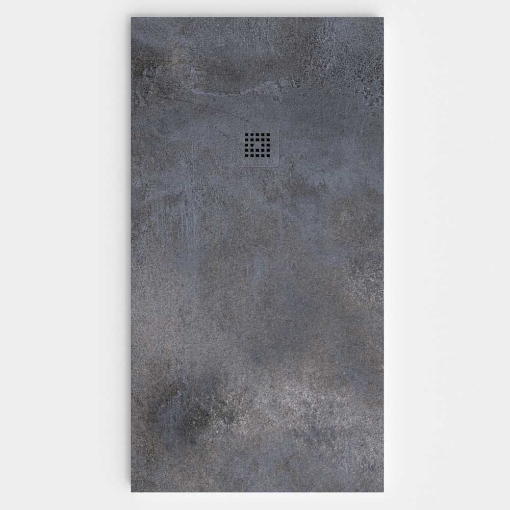 Plato de ducha efecto Cemento Carboni - antideslizante STONE 3D moderno