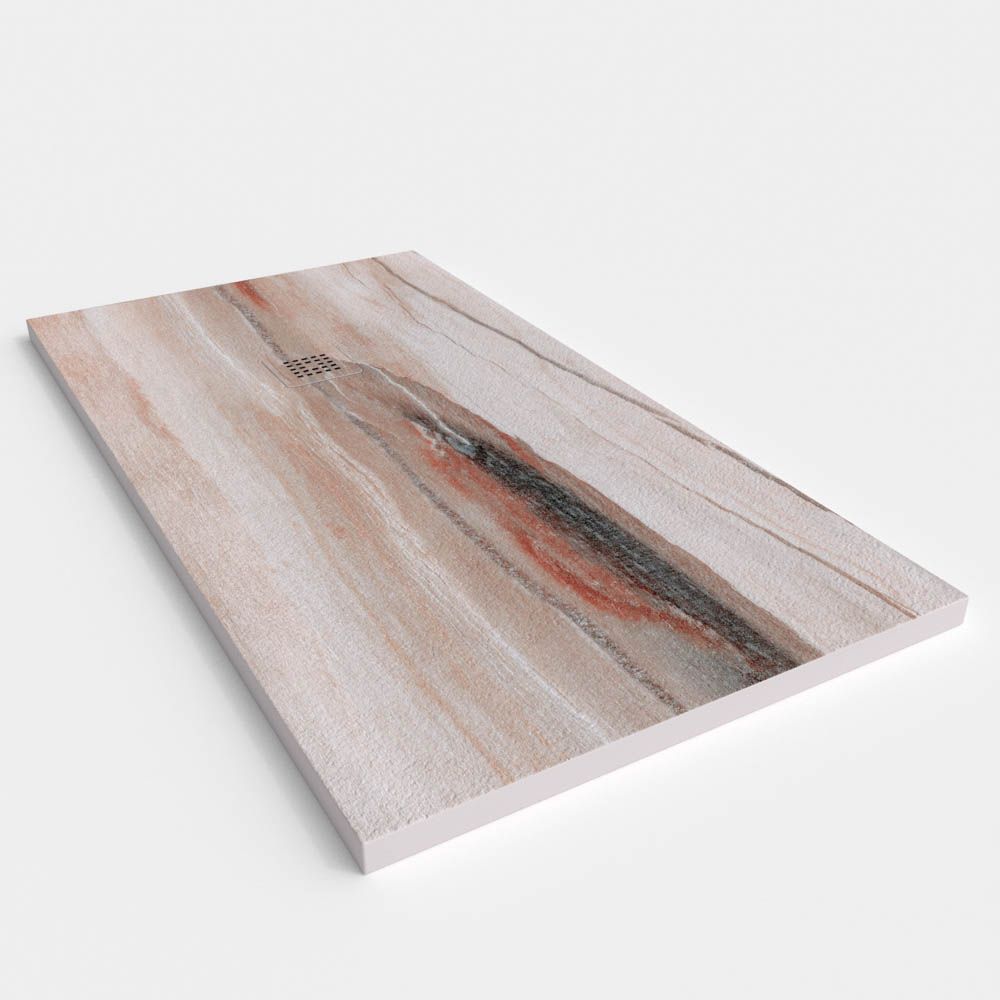 Plato de ducha resina textura pizarra acabado efecto Madera Baltic - antideslizante STONE 3D moderno - Imagen 2