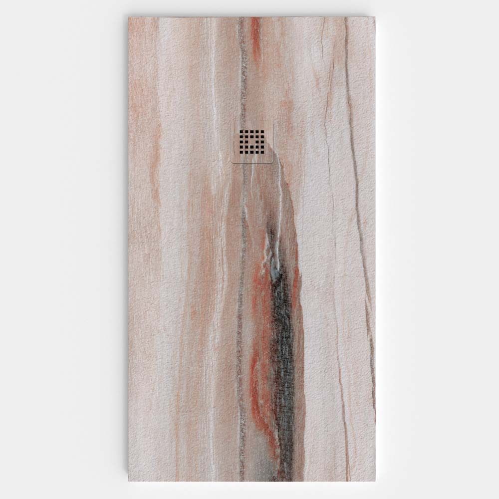 Plato de ducha resina textura pizarra acabado efecto Madera Baltic - antideslizante STONE 3D moderno