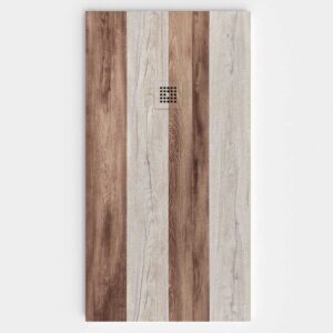 Plato de ducha resina textura pizarra acabado efecto Madera Buul - antideslizante STONE 3D moderno