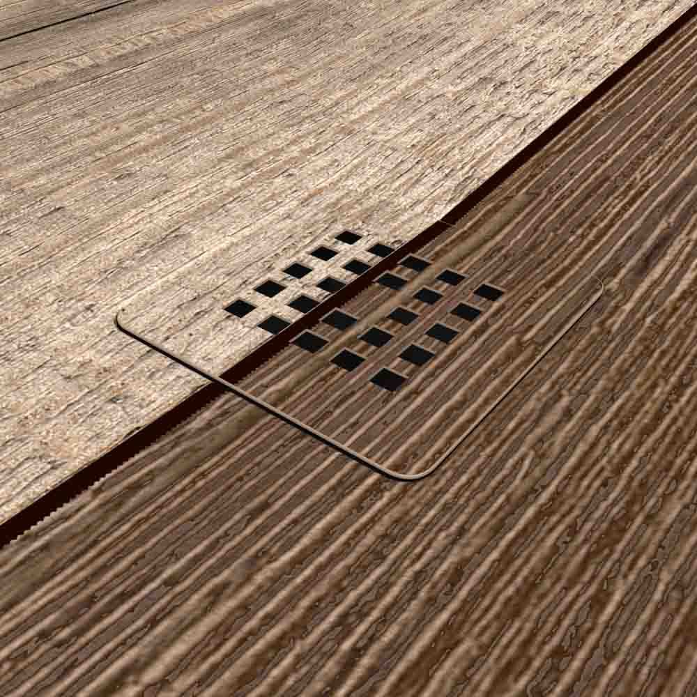 Plato de ducha resina textura pizarra acabado efecto Madera Carpino - antideslizante STONE 3D moderno - Imagen 3