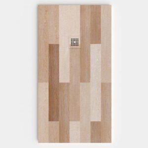 Plato de ducha resina textura pizarra acabado efecto Madera Indian - antideslizante STONE 3D moderno