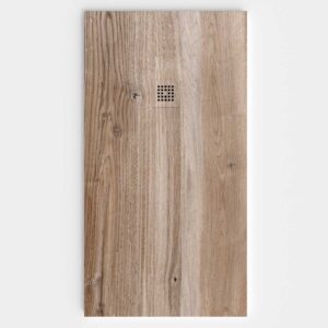 Plato de ducha resina textura pizarra acabado efecto Madera Jacaranda - antideslizante STONE 3D moderno