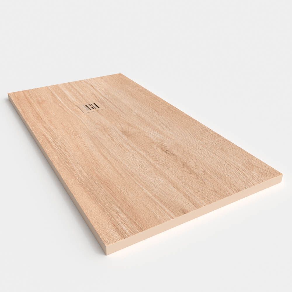 Plato de ducha resina textura pizarra acabado efecto Madera Palma - antideslizante STONE 3D moderno - Imagen 2