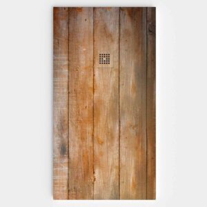 Plato de ducha resina textura pizarra acabado efecto Madera Rovere - antideslizante STONE 3D moderno