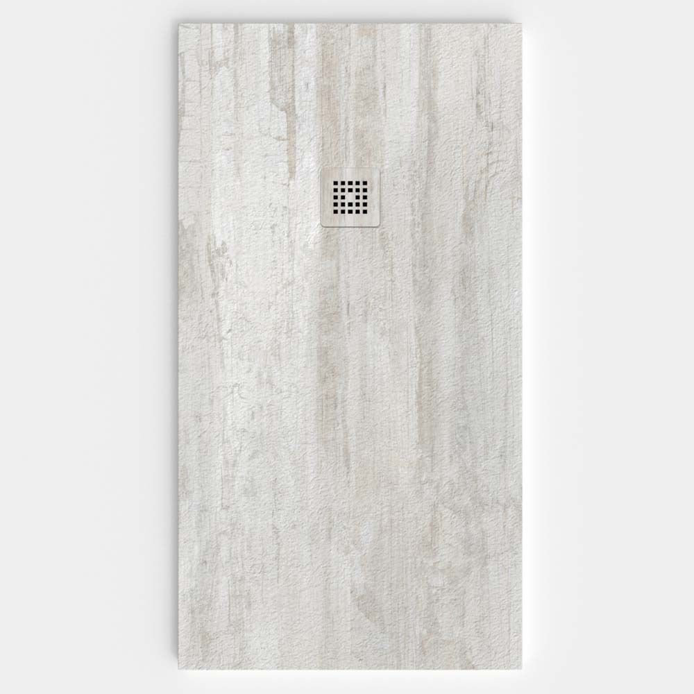 Plato de ducha resina textura pizarra acabado efecto Madera Tano - antideslizante STONE 3D moderno