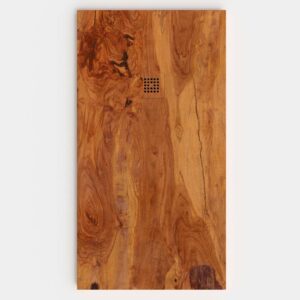 Plato de ducha resina textura pizarra acabado efecto Madera Walnoth - antideslizante STONE 3D moderno