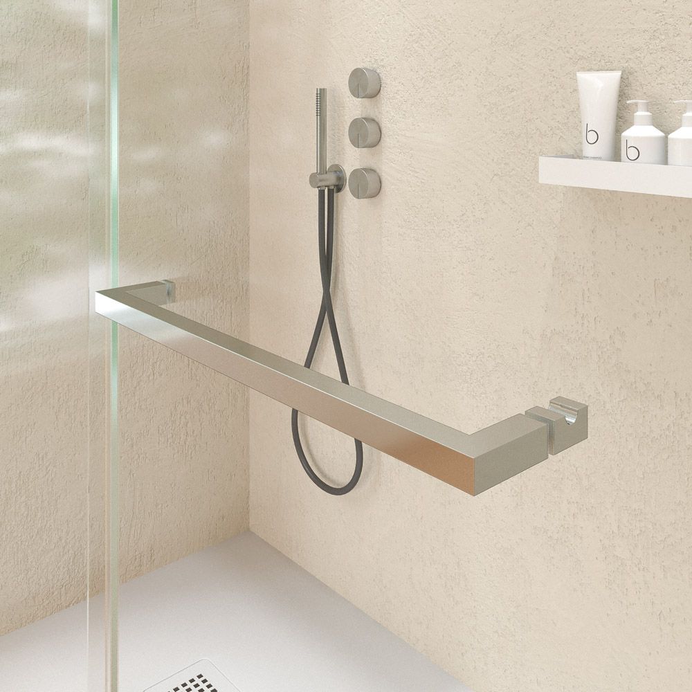 Mampara de ducha VERONA frontal 1 fijo- 1 puerta corredera sin perfil superior .Acabado CROMO BRILLO - Imagen 6