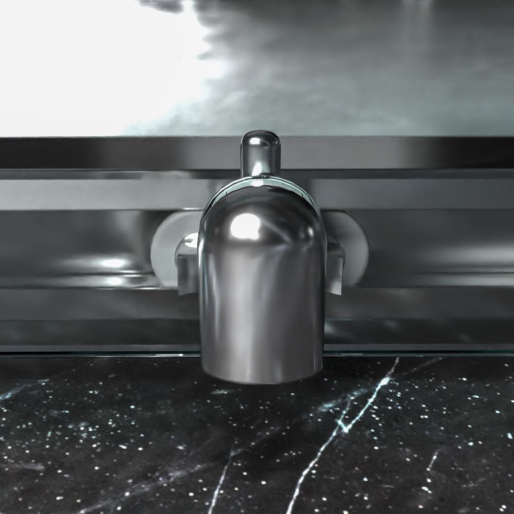 Mampara de ducha rectangular FRAME apertura angular 2 fijos-2 puertas correderas. Vidrio 6 mm templado seguridad. Acabado CROMO BRILLO - Imagen 5