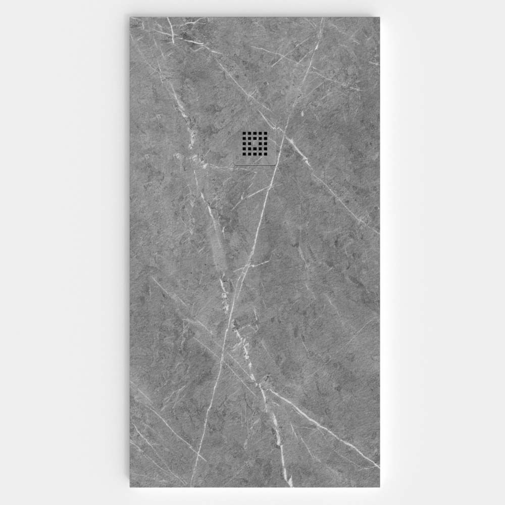 Plato de ducha resina textura pizarra. Efecto en Mármol Calatora - antideslizante STONE 3D moderno