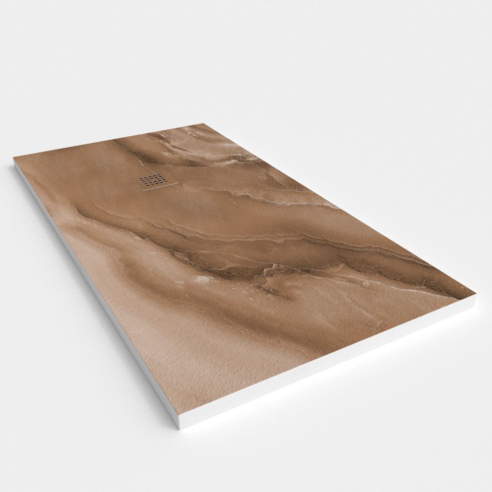 Plato de ducha resina textura pizarra. Efecto en Mármol Donatello - antideslizante STONE 3D moderno - Imagen 2