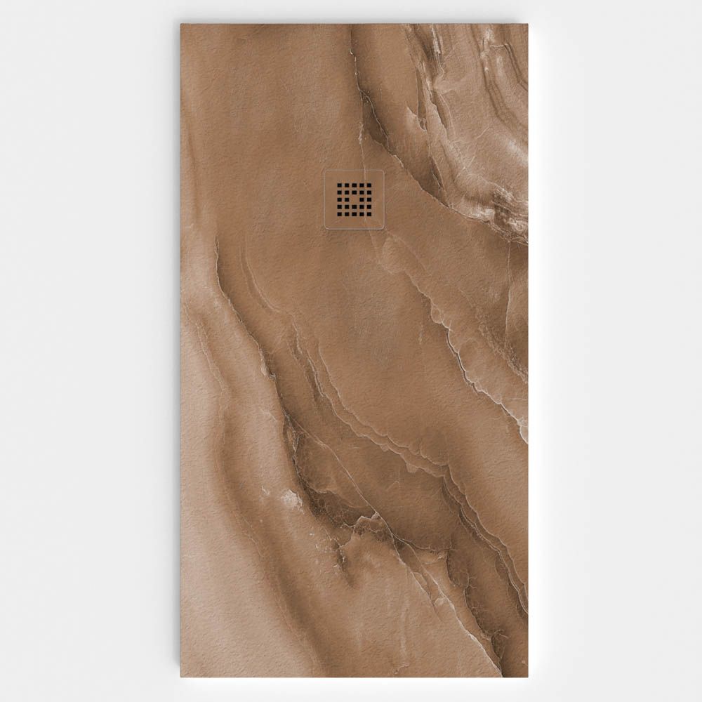 Plato de ducha resina textura pizarra. Efecto en Mármol Donatello - antideslizante STONE 3D moderno