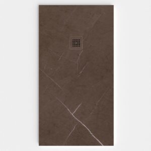 Plato de ducha resina textura pizarra. Efecto en Mármol Emperador - antideslizante STONE 3D moderno