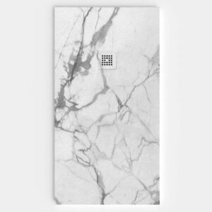 Plato de ducha resina textura pizarra. Efecto en Mármol Lilac - antideslizante STONE 3D moderno