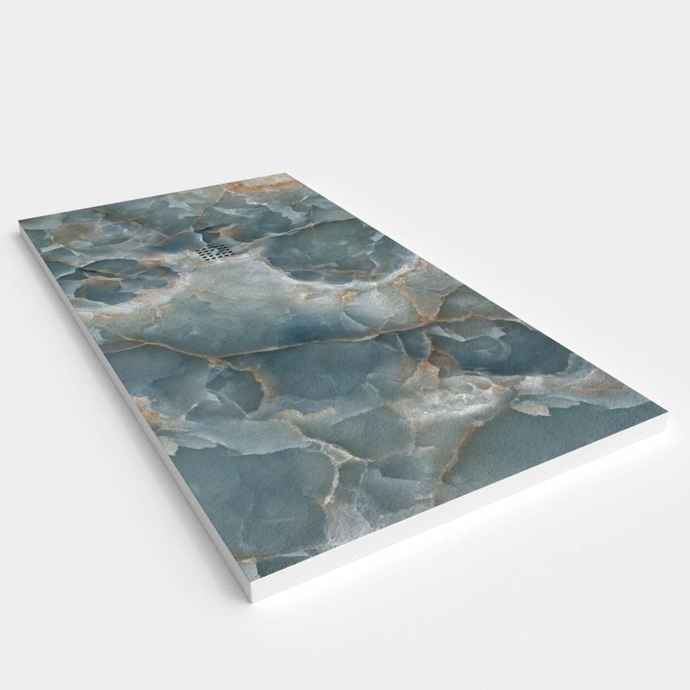 Plato de ducha resina textura pizarra. Efecto en Mármol Litec - antideslizante STONE 3D moderno - Imagen 2