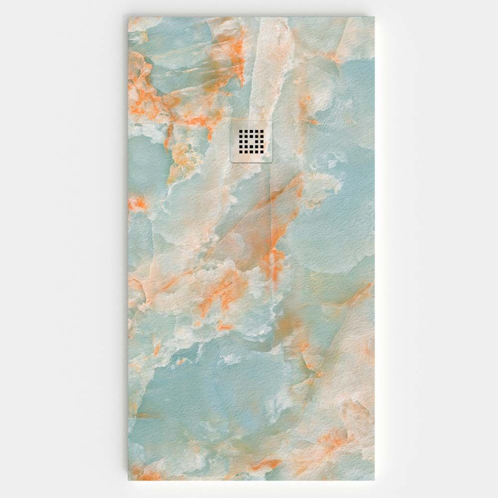 Plato de ducha resina textura pizarra. Efecto en Mármol Luminus - antideslizante STONE 3D moderno