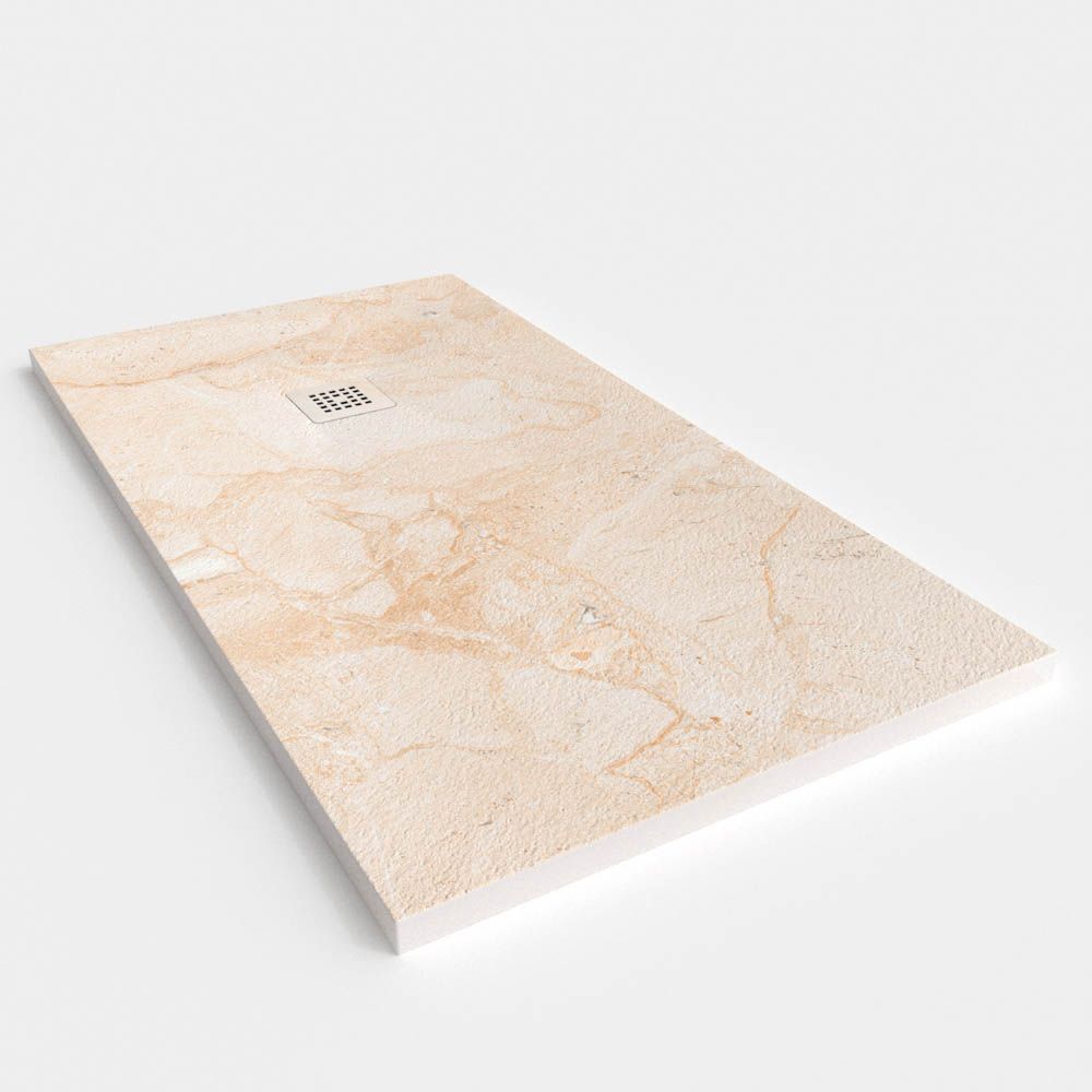 Plato de ducha resina textura pizarra. Efecto en Mármol Mares - antideslizante STONE 3D moderno - Imagen 2