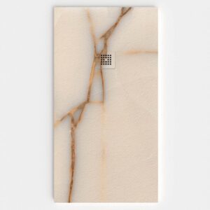 Plato de ducha resina textura pizarra. Efecto en Mármol Marmara - antideslizante STONE 3D moderno