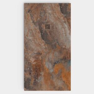 Plato de ducha resina textura pizarra. Efecto en Mármol Razzo - antideslizante STONE 3D moderno