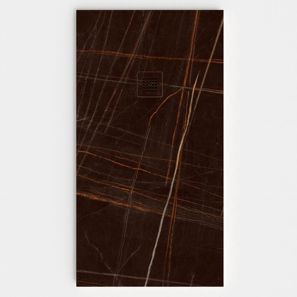 Plato de ducha resina textura pizarra. Efecto en Mármol Shadow - antideslizante STONE 3D moderno