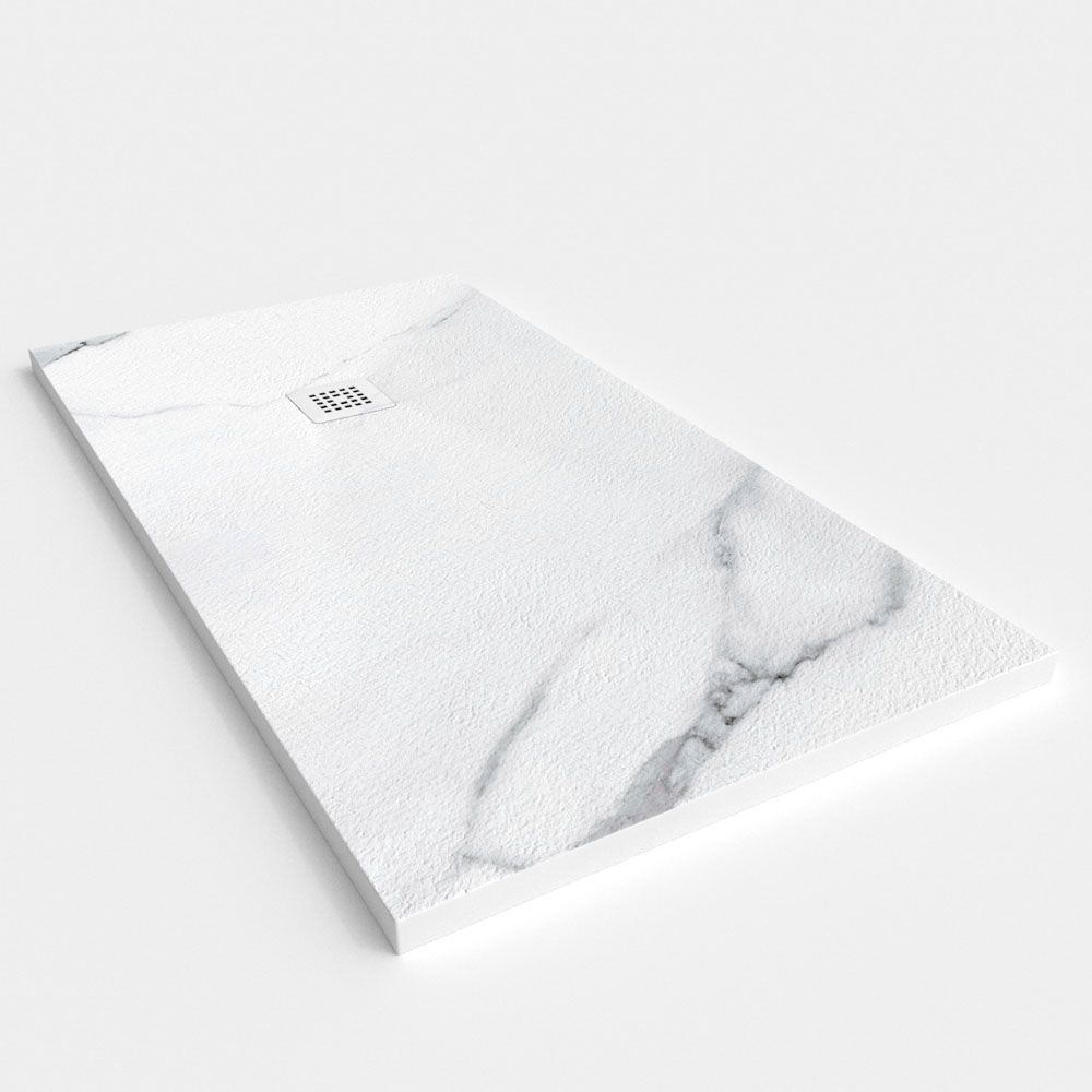 Plato de ducha resina textura pizarra. Efecto en Mármol Tampa - antideslizante STONE 3D moderno - Imagen 2