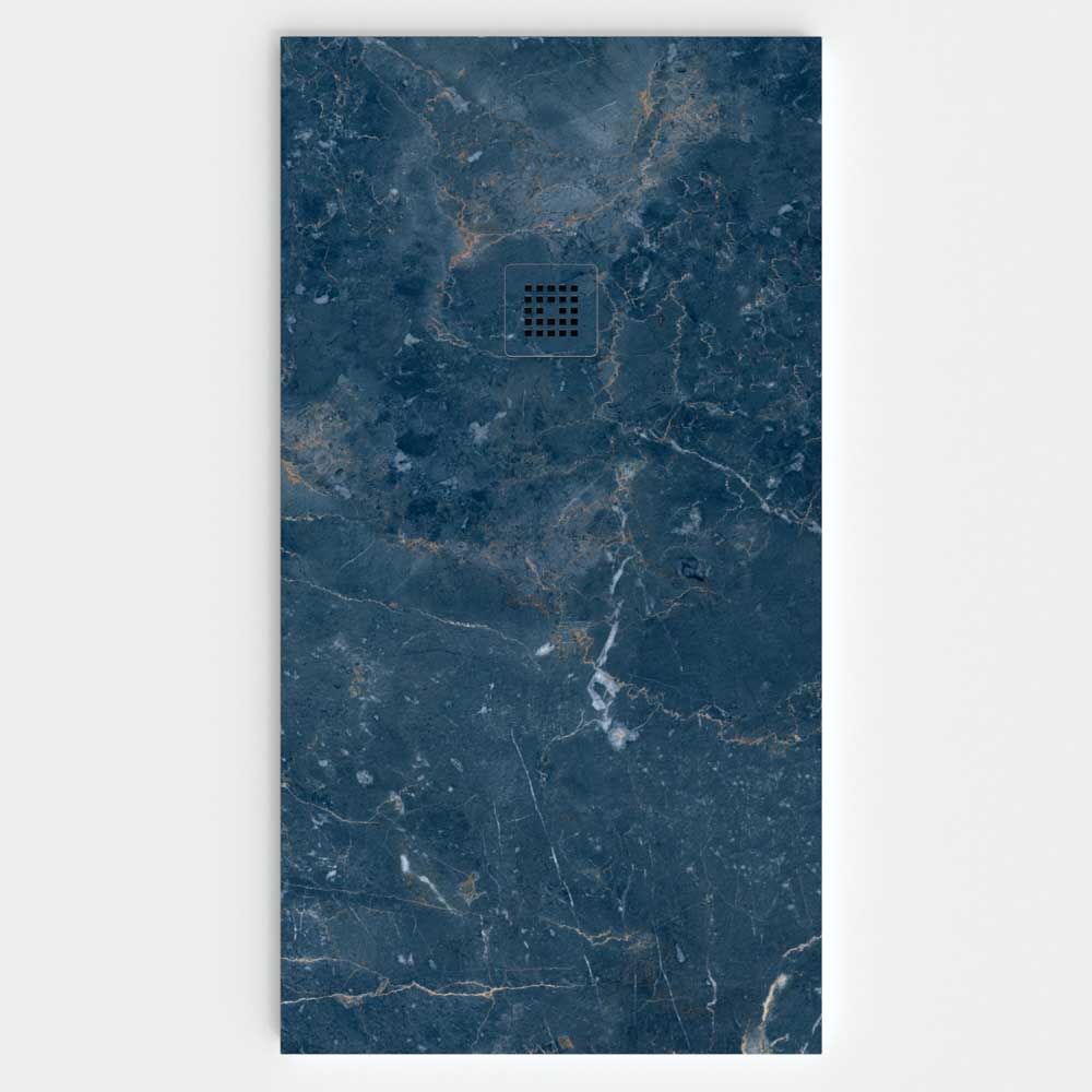 Plato de ducha resina textura pizarra. Efecto en Mármol Zark - antideslizante STONE 3D moderno