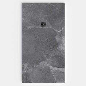 Plato de ducha resina textura pizarra. Efecto en Mármol Zarza - antideslizante STONE 3D moderno
