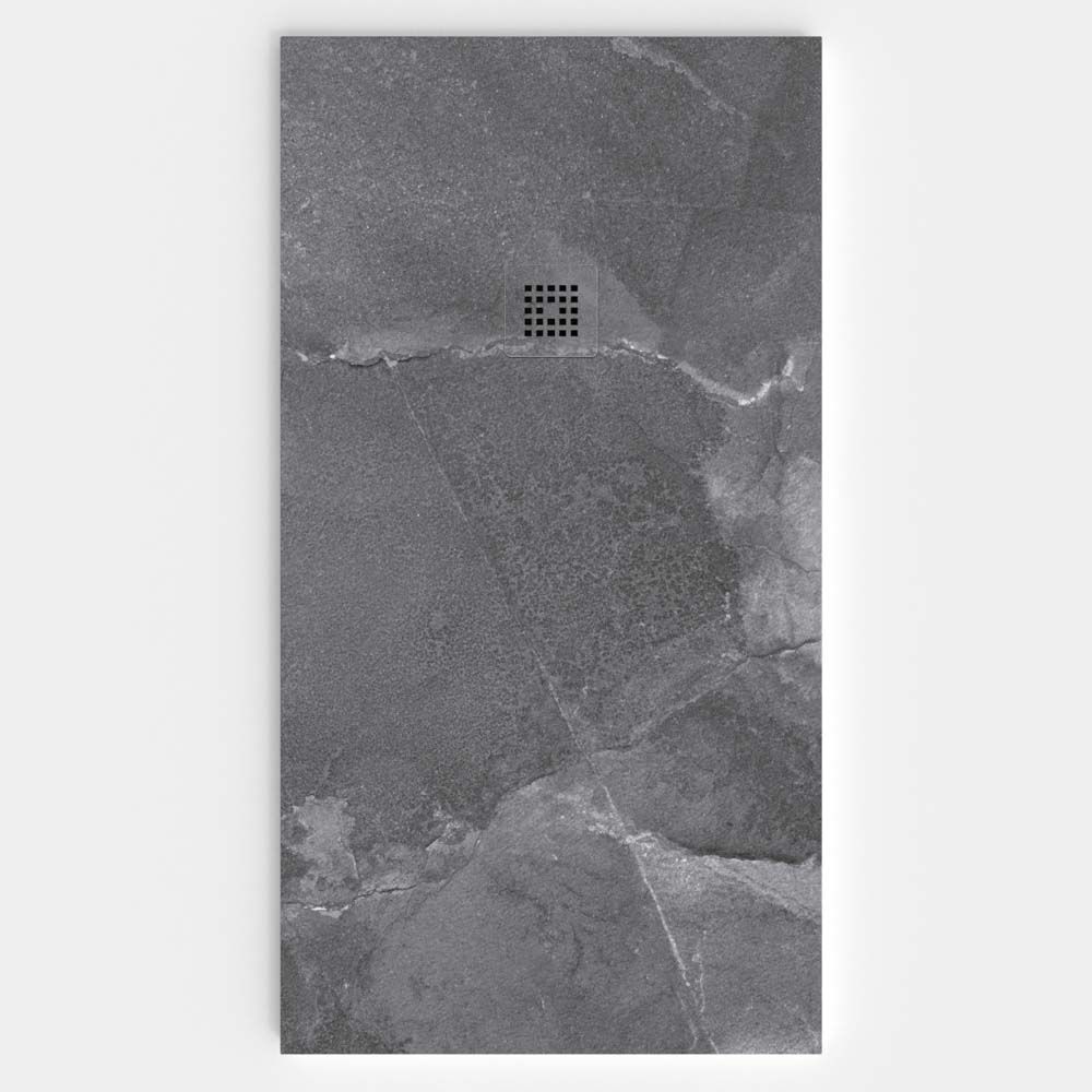 Plato de ducha resina textura pizarra. Efecto en Mármol Zarza - antideslizante STONE 3D moderno
