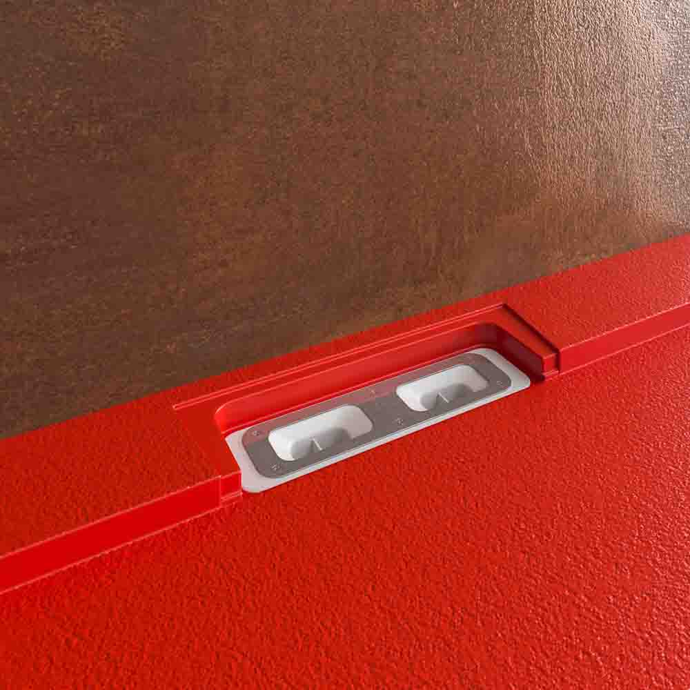 Plato ducha resina STYLE - color rojo RAL-3020 y otros - textura pizarra - antibacteriano y antideslizante. Rejilla oculta - Imagen 6
