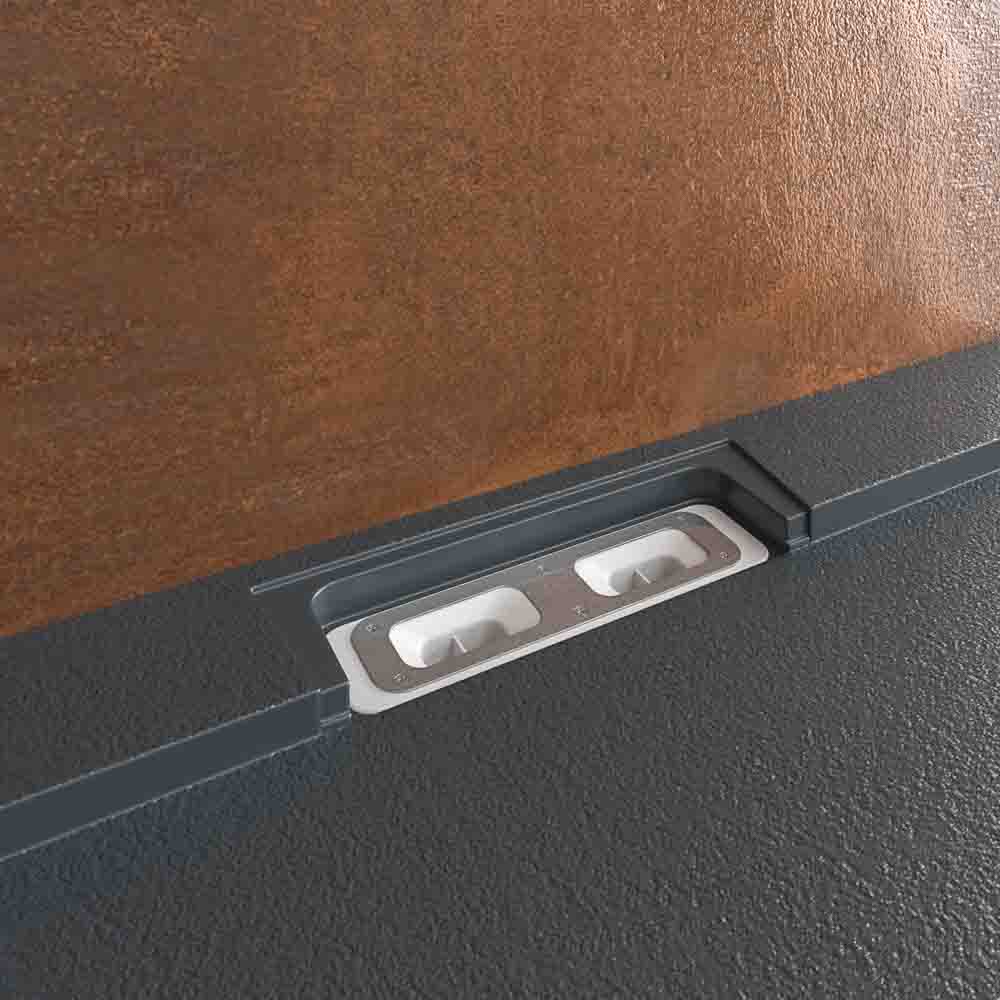 Plato ducha resina STYLE - color gris antracita RAL-7016 y otros - textura pizarra - antibacteriano y antideslizante. Rejilla oculta - Imagen 6