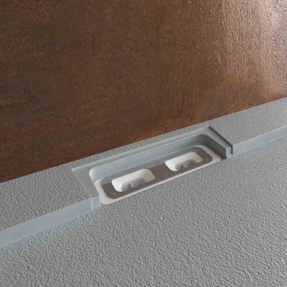 Plato ducha resina STYLE - color gris RAL-7040 y otros - textura pizarra - antibacteriano y antideslizante. Rejilla oculta - Imagen 6