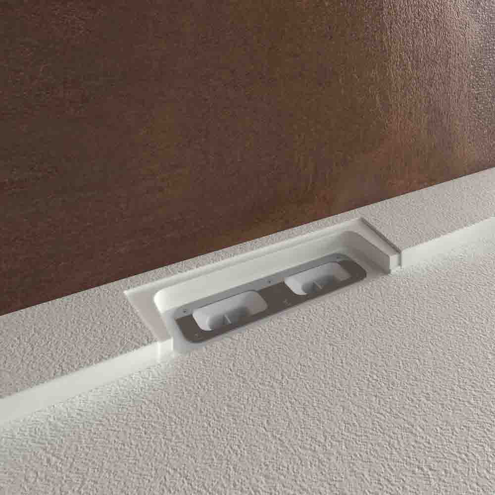 Plato ducha resina STYLE - color blanco RAL-9003 y otros - textura pizarra - antibacteriano y antideslizante. Rejilla oculta - Imagen 6