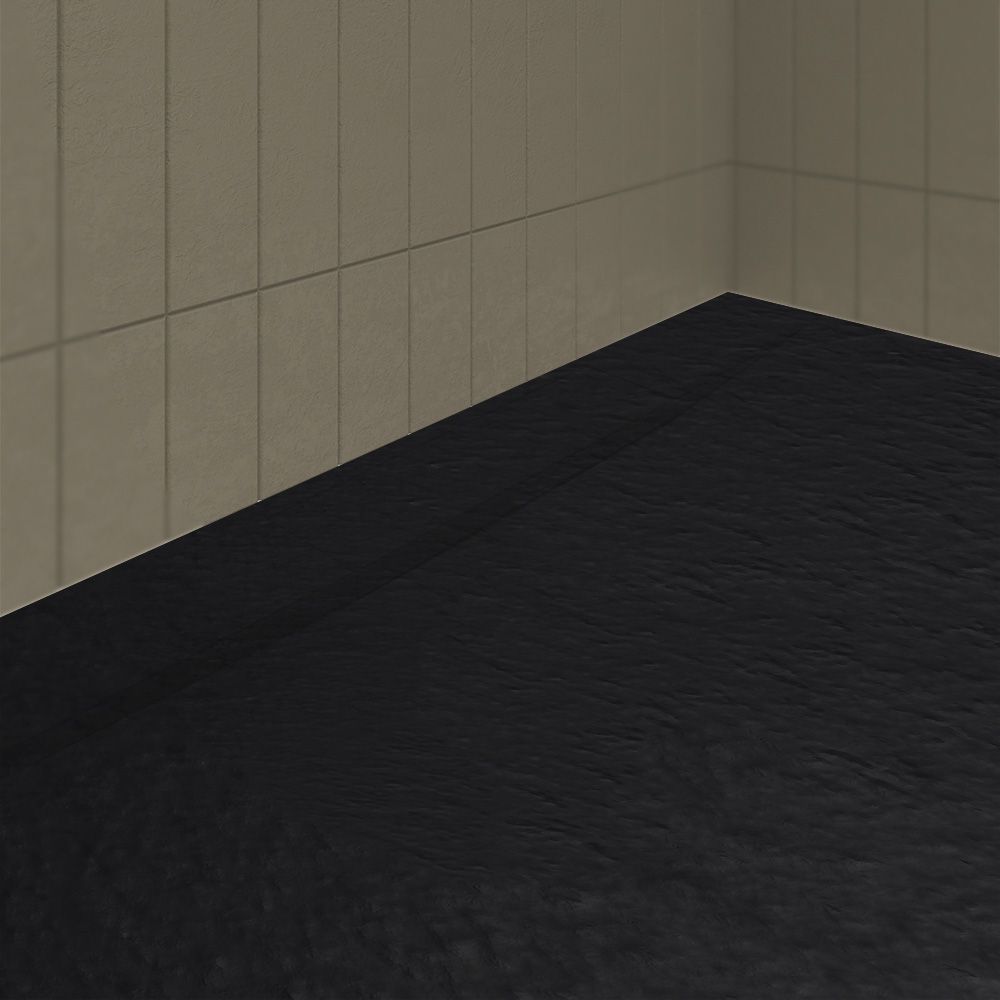 Plato ducha PLASTER Negro - colores a elegir - textura pizarra - antibacteriano y antideslizante. Rejilla oculta - Imagen 4