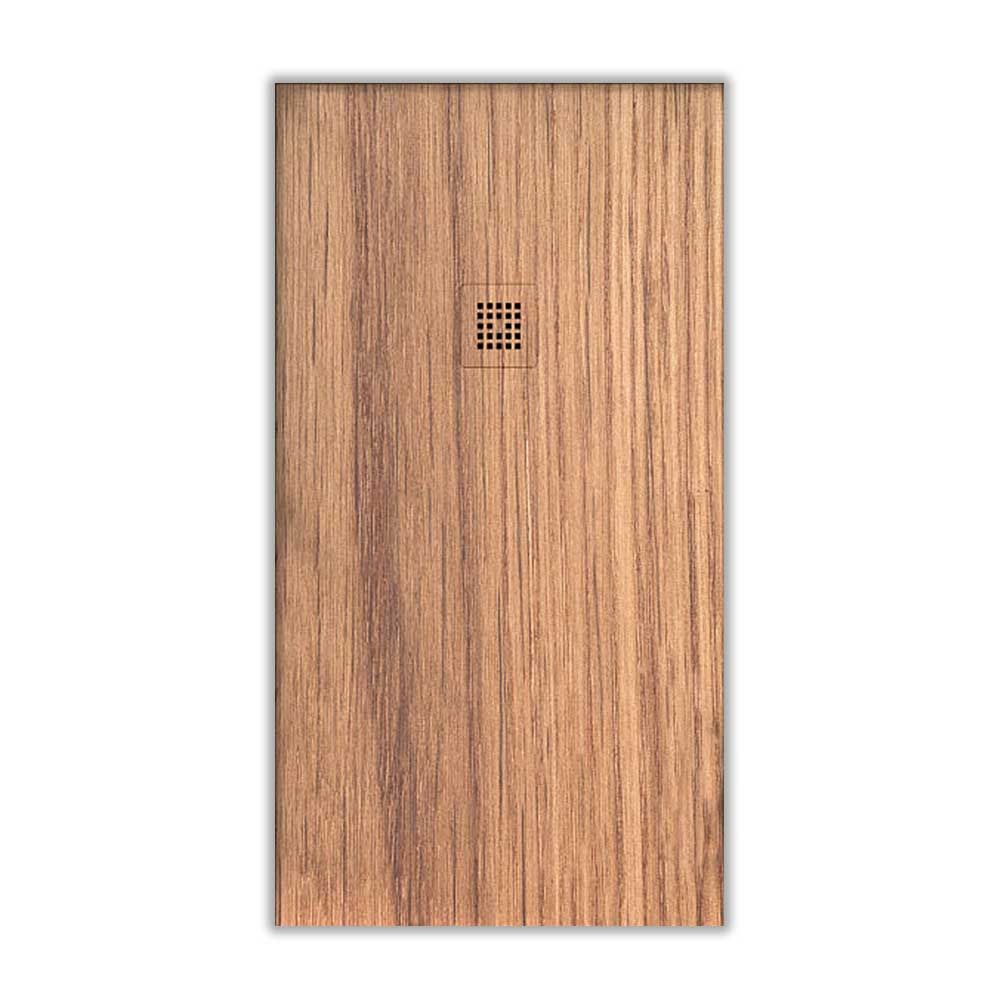 Plato de ducha resina textura pizarra acabado efecto Madera Nogal Español - antideslizante STONE 3D moderno