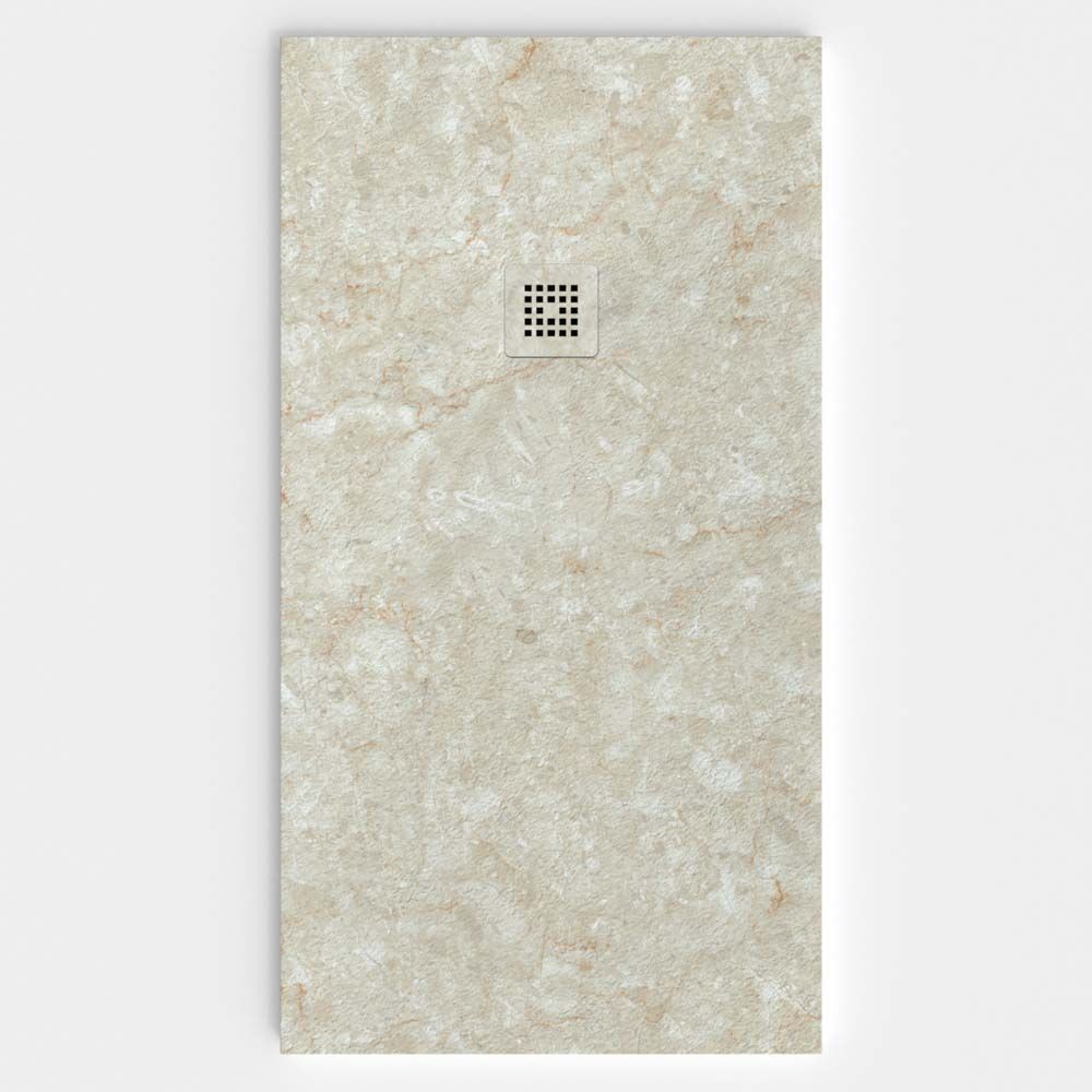 Plato de ducha resina textura pizarra. Efecto en Mármol Omaza - antideslizante STONE 3D moderno